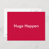 Hugs Happen Briefkaart (Voorkant / Achterkant)