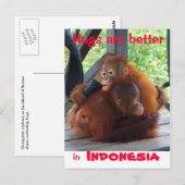 Hugs is beter in Indonesië Briefkaart (Voorkant / Achterkant)