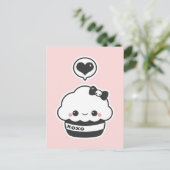 Hugs & Kisses Cupcake Briefkaart (Staand voorkant)