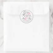 Hugs Kisses de M. et Mme Wedding Favor Sticker (Sac)
