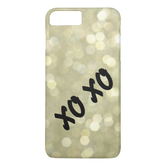 Hugs & Kisses Gold iPhone 7 Plus Coque (Dos)