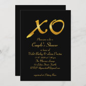 Hugs & Kisses Invitation douche de couple (Devant / Derrière)