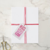 Hugs Kisses Love Valentijnsdag Gift Labels Cadeaulabel (Met Touw)