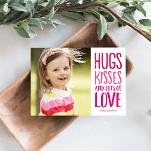 Hugs Kisses Love Valentine's Day Carte photo