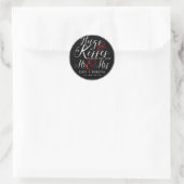 Hugs Kisses New Mr en Mrs Wedding Favor Sticker (Tas)