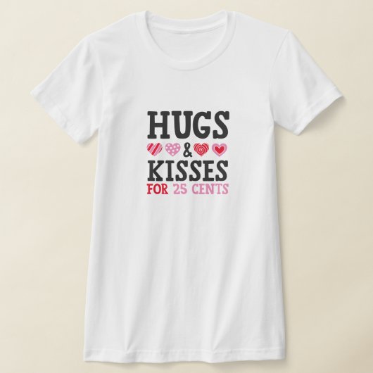 HUGS & KISSES - Saint-Valentin Coeurs T-shirt (Poser)