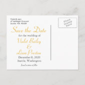 Hugs & Kisses Sla de datum op Aankondigingskaart (Achterkant)