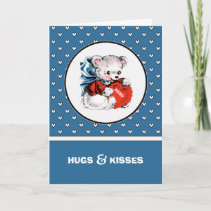 Hugs & Kisses.  Teddy Bear Valentijnsdag Feestdagen Kaart