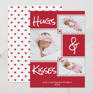Hugs & Kisses Valentijn-groet met meerdere foto's
