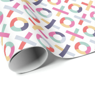 Hugs + Kisses Valentijnsdag Gift Wrap - Poeder Cadeaupapier