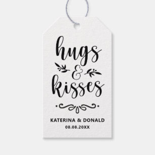 Hugs & Kisses Wedding Vrijgezellenfeest Favor Cadeaulabel