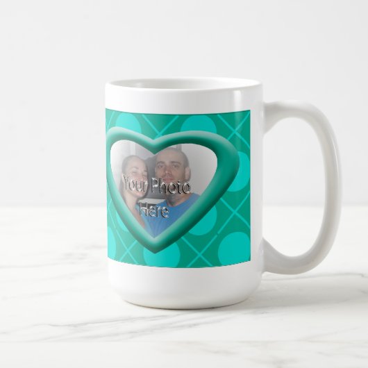 Hugs & Kisses XOXO Coeur Photo Mug (Droite)
