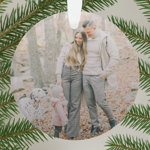 Hugs Love en Joy   Stijlvolle kerstfoto van Trendy Ornament
