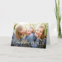 Hugs Moderne kerstfotokaart verzenden