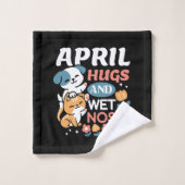 Hugs, Nez Humide et Vibes de Printemps - Animaux d (Gant de toilette)