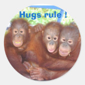 Hugs Ronde Sticker (Voorkant)