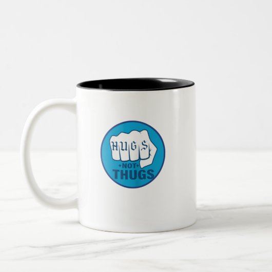 HUGS THUGS THUGS Two-Tone COFFEE MOK (Links)