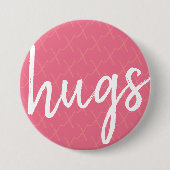 Hugs x ronde button 7,6 cm (Voorkant)