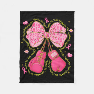 Hugvyn Borstkanker Roze Bokshandschoenen Survivor Fleece Deken