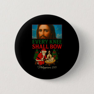 Hugvyn El Knie Zal Buigen Santa Jezus Geboorte C Ronde Button 5,7 Cm