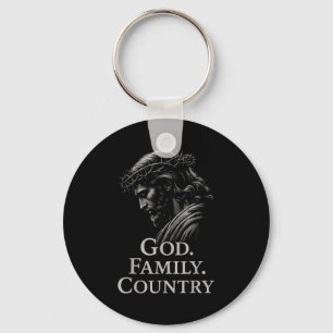 Hugvyn God Familie Land Jezus Christelijk Geloof M Sleutelhanger