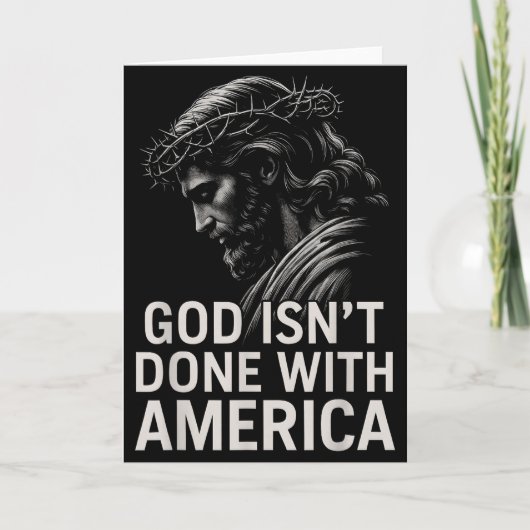 Hugvyn God Isn’t Done With America Christian Faith Kaart (Voorkant)
