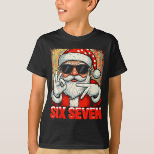 Hugvyn Grappige Zes Zeven Meme Kerst Cool Santa S T-shirt