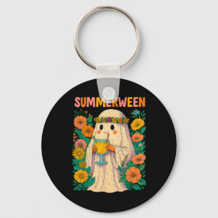 Hugvyn Halloween ZomerTussen Retro Ghost Beach Spo Sleutelhanger
