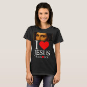 Hugvyn Ik hou van Jezus Ik Hart Jezus Geloof Ameri T-shirt (Voorkant volledig)
