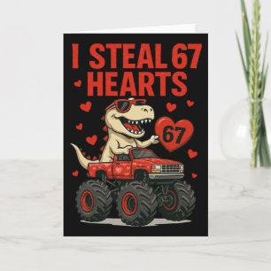 Hugvyn ik steel 67 harten valentijnsdag dinosaurus kaart