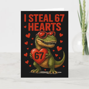 Hugvyn ik steel 67 harten valentijnsdag dinosaurus kaart