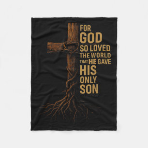 Hugvyn Jezus God Zo Heeft De Wereld Liefgehad Krui Fleece Deken