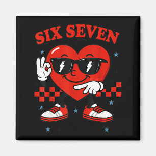Hugvyn Six Seven Hart 6 7 Meme Jongen Meisje Grapp Magneet