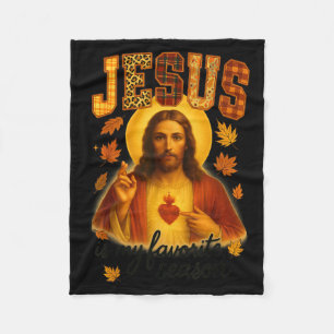 Hugvyn Thanksgiving Jezus Is Mijn Favoriete Seizoe Fleece Deken