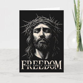 Hugvyn Vrijheid Jezus Christelijk Gezicht Kroon Go Kaart