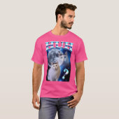 Huh Cat Funny Dank Meme Moon T-shirt (Voorkant volledig)
