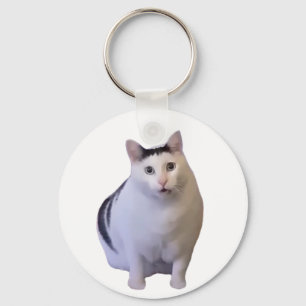 Huh Cat Meme Dubbelzijdige Sleutelhanger