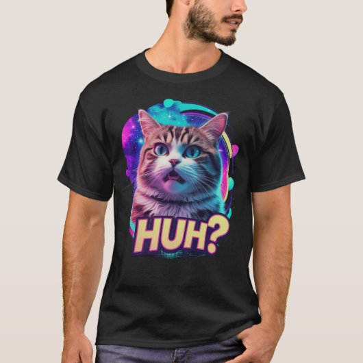 HUH? Cat Meme T-shirt (Voorkant)