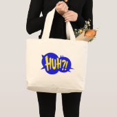 HUH! COMIC BOOK SPEECH BUBBLE GROTE TOTE BAG (Voorkant (product))