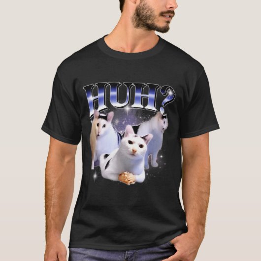 Huh Funny Dank Cat Stud Oddly Bootleg Specific Dan T-shirt (Voorkant)