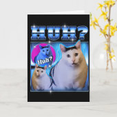 Huh Kat Grappige Kat Meme Rare Kat Bootleg Kaart (Gele Bloem)