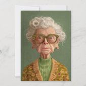 Huh? Oma Portret Kaart (Voorkant)