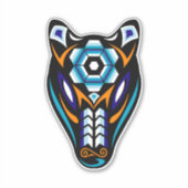 Huichol Beer Mask Sticker (Voorkant)