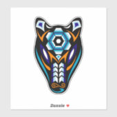 Huichol Beer Mask Sticker (Vel)