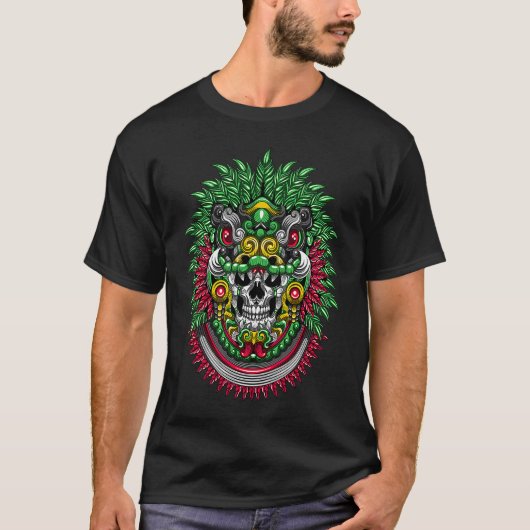 Huichol Calavera Mexican ART T-shirt (Voorkant)