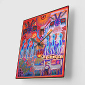 Huichol Ritual Peyote Ceremony Wall klok (Hoek)