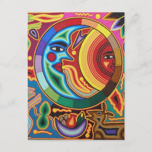 Huichol String Art uit Mexico Briefkaart (Voorkant)