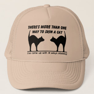 Huid Een Kat Grappige Hoed Humor Trucker Pet