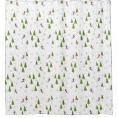 Huid- en pijnbomen tonen gordijn (Voorkant)