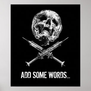 Huid en spuiten poster